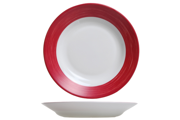 Arcoroc Brush Cherry Assiette creuse 22,5cm